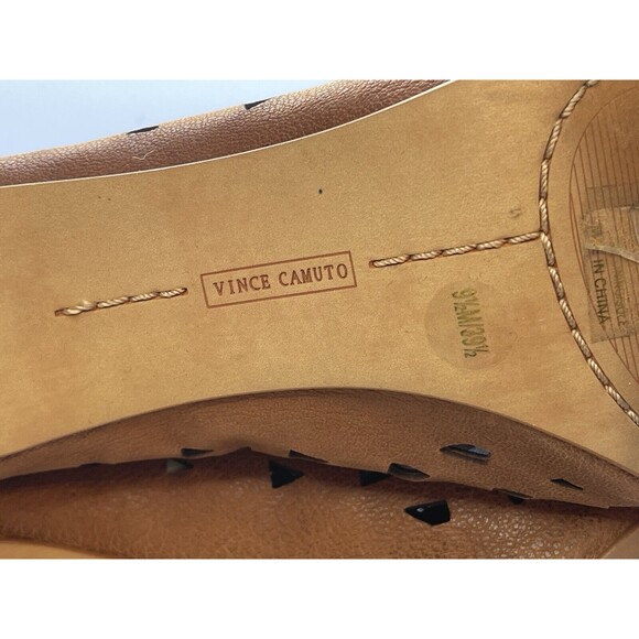 Vince Camuto Womens 9.5‎ Kachina Brown Leather Open Toe High Heel Booties W/box - Picture 11 of 14